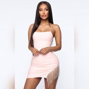 Borrowed Hearts Mini Dress - Light Pink